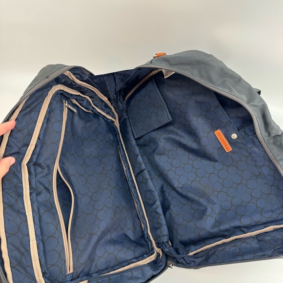 Paul Smith 3Way Briefcase Backpack Men’s Business Bag Khaki Nylon Leather - Picture 6 of 8